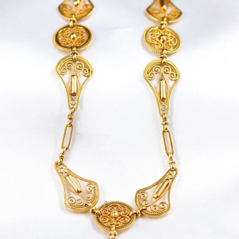 Collier collerette or avec pendeloques