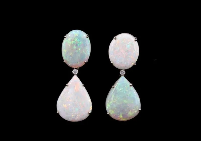 Boucles d'oreilles opales d'Australie