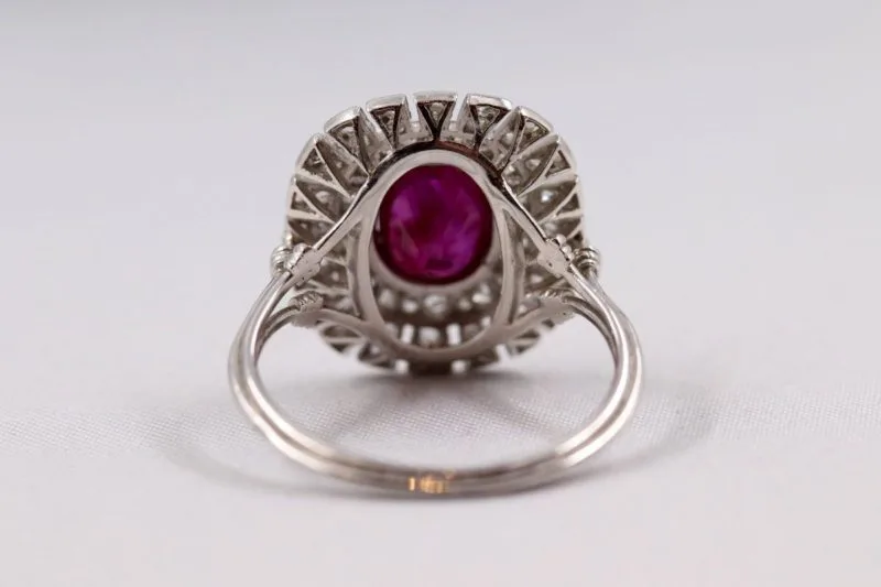 Corbeille bague rubis 1920