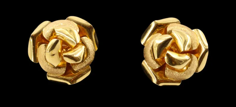 Boucles d'oreilles roses or