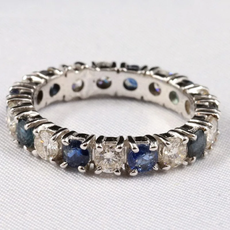 Alliance tour complet diamants saphirs