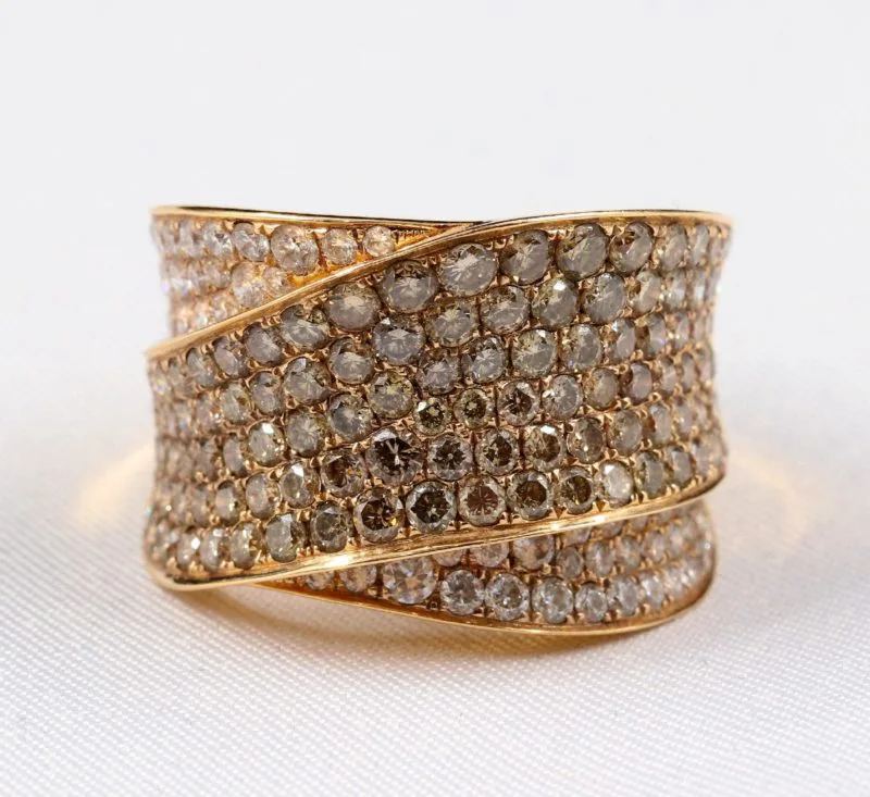 Bague bandeau diamants