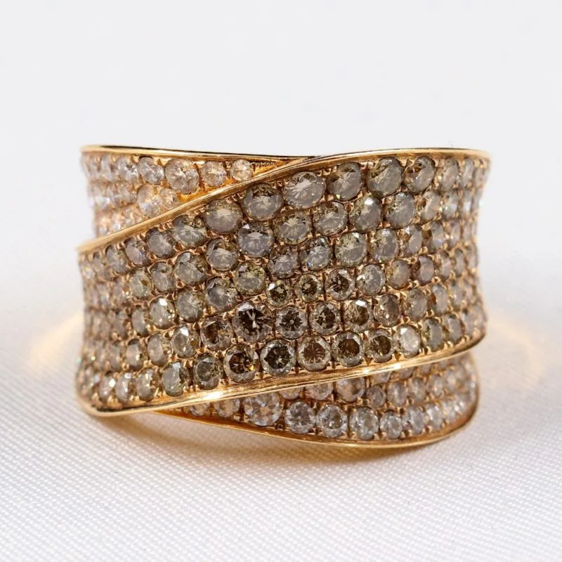 Bague bandeau diamants