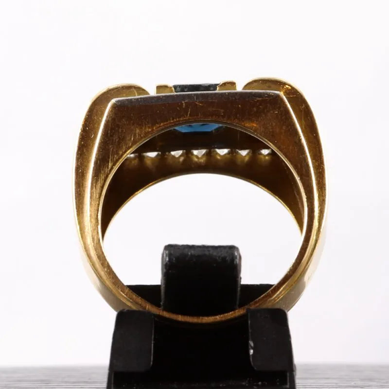 Bague circa 1945 saphir et diamants