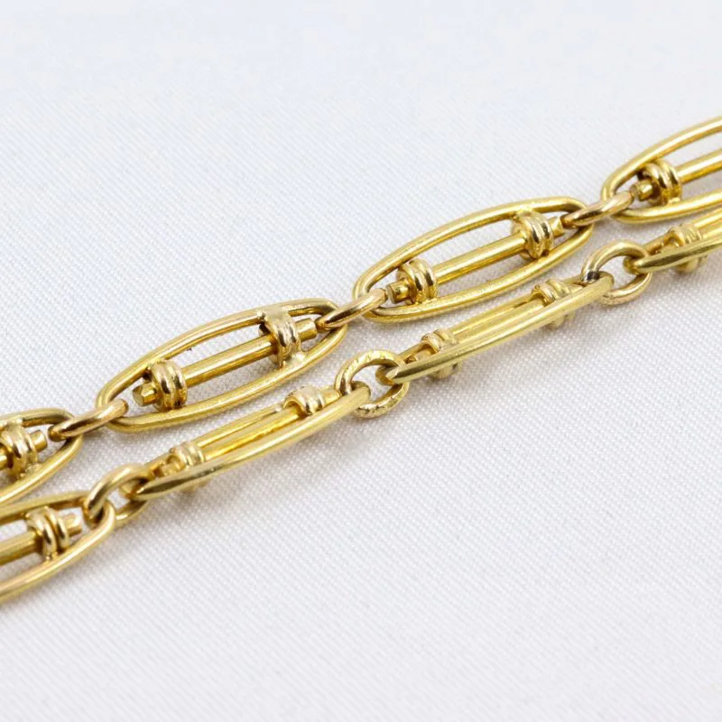 Belle chaîne de montre or jaune