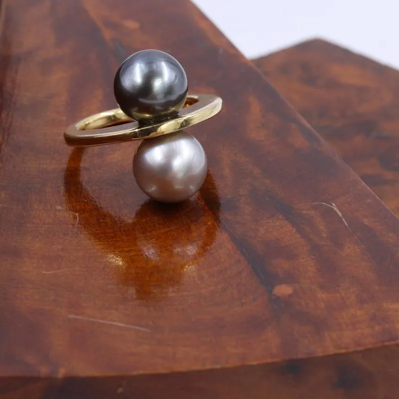 Bague toi et moi perles de Tahiti