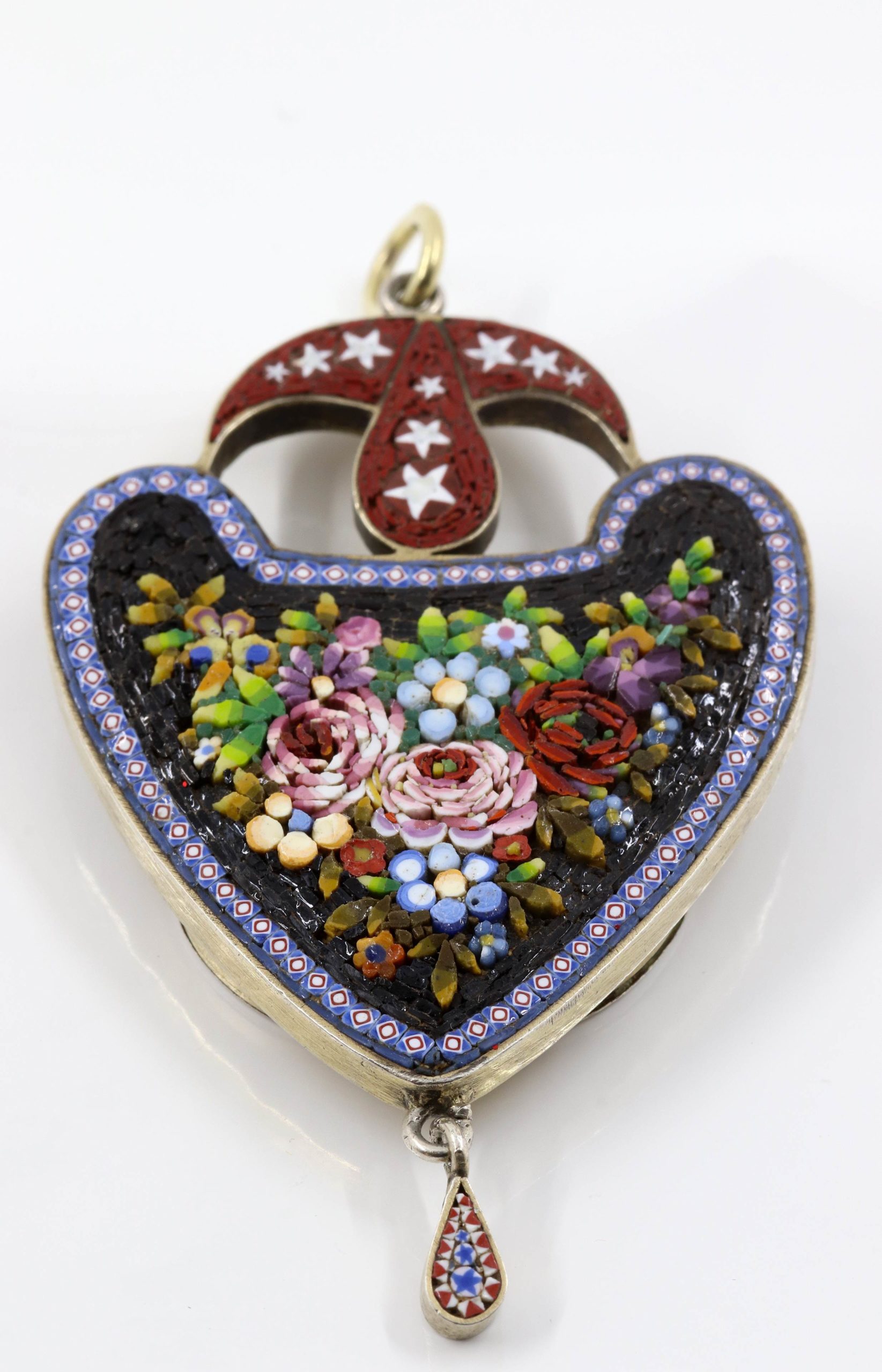 Broche Micro Mosaïque Occasion - Bijou D'artisanat, Porté, état à Vérifier