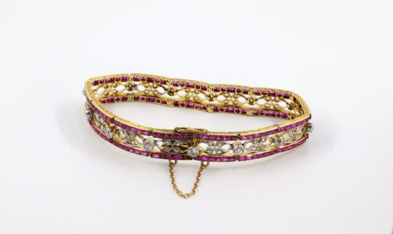 Bracelet 1925 rubis et diamants