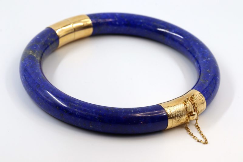 Bracelet rigide or lapis-lazuli