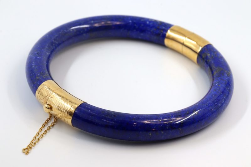 Jonc ouvrant lapis-lazuli et or