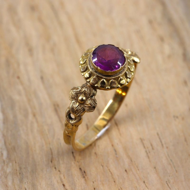 Bague 1900 grenat et or