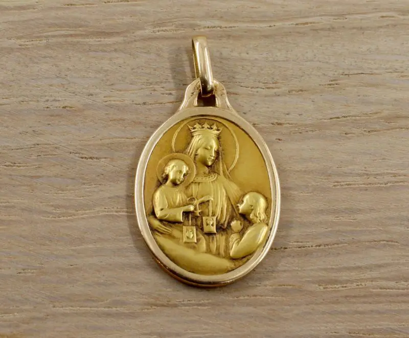 Médaille scapulaire vierge à l'enfant Jésus