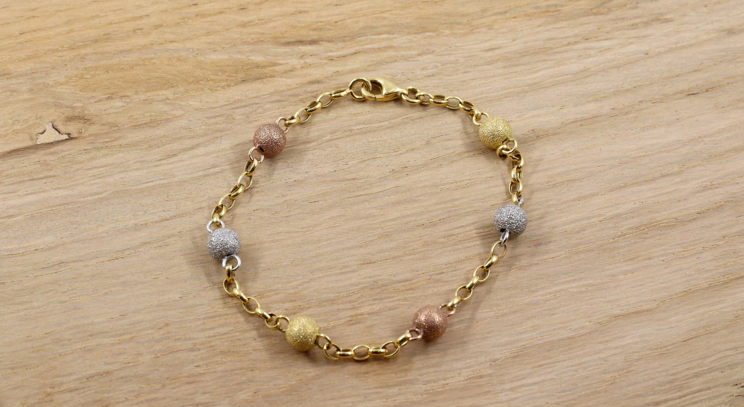 Bracelet Rigide Multi-boules Doré Années 70 - Occasion, En Métal Doré Vintage