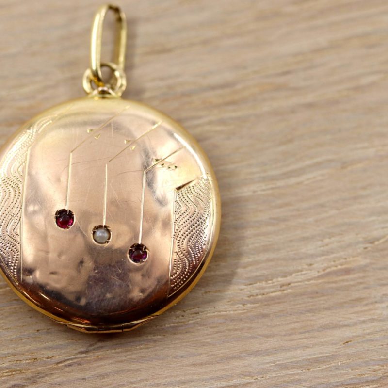 pendentif ouvrant or rose