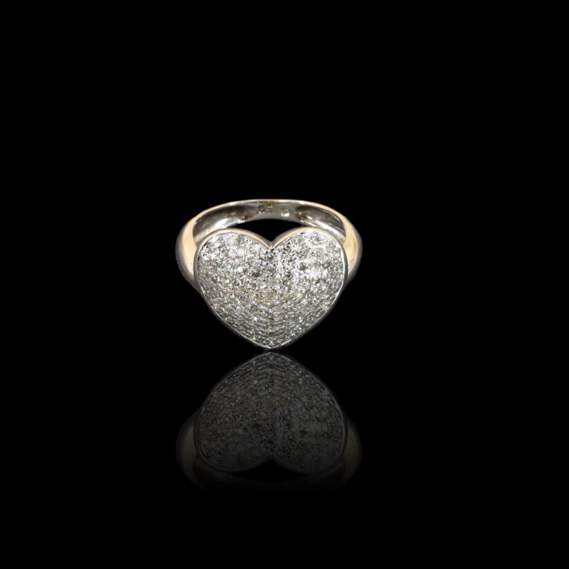 Bague coeur détourée