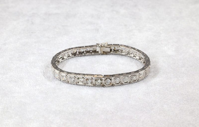 Bracelet platine et diamants