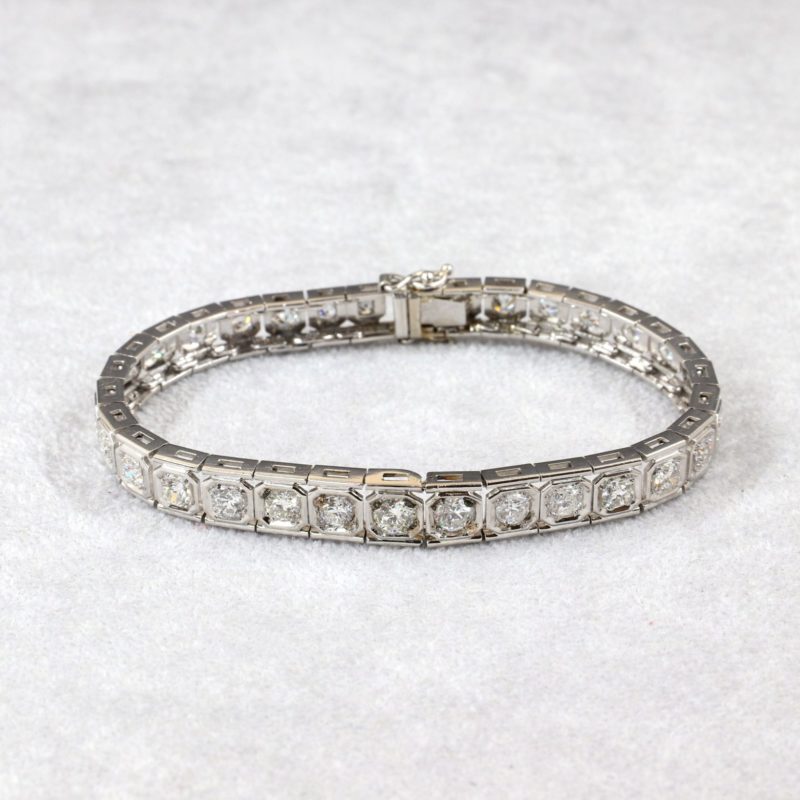 Bracelet platine et diamants