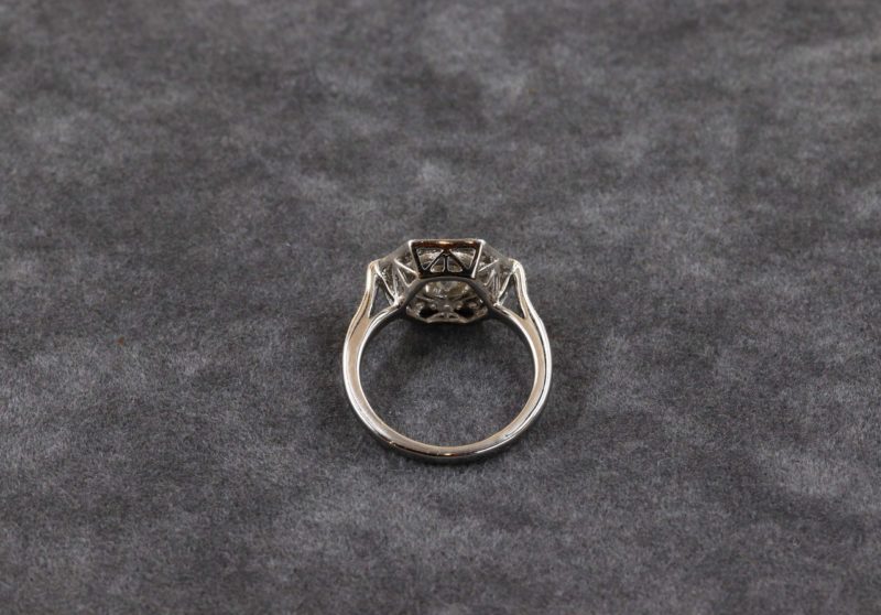 Bague style 1930 diamants et millegrains