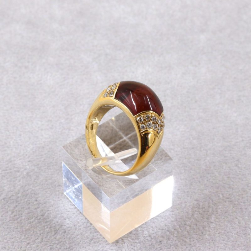 Bague grenat diamants Bulgari