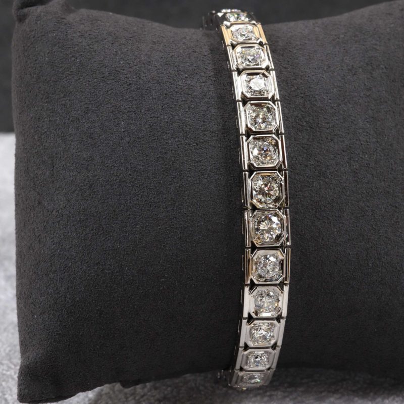 Bracelet platine et diamants années 30