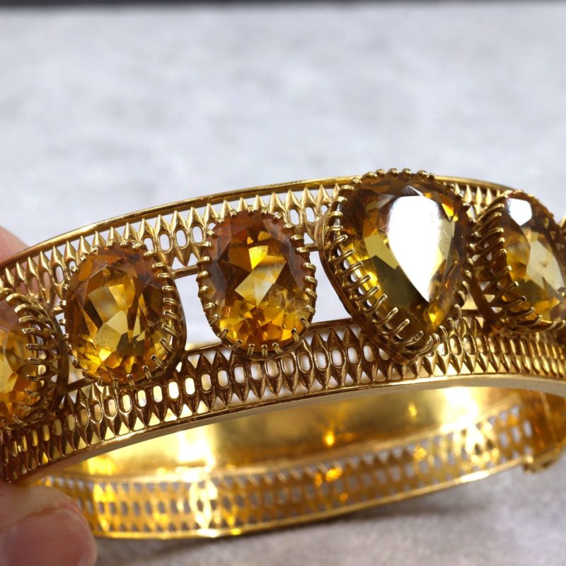 Bracelet importantes citrines Napoléon III