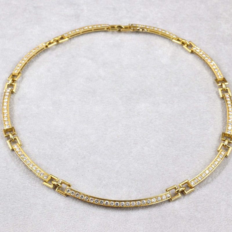 collier plaquettes diamants