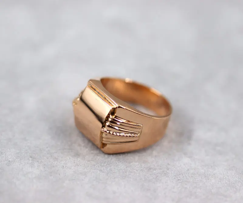 Chevalière carrée à graver