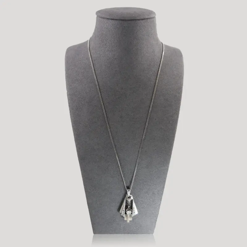 Collier pendentif Art déco géométrique (1)