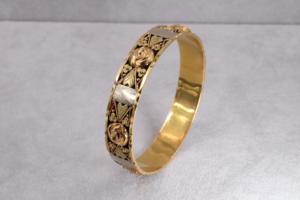Bracelet Métal Argenté Motif Tresse - Style XXe Siècle - Occasion