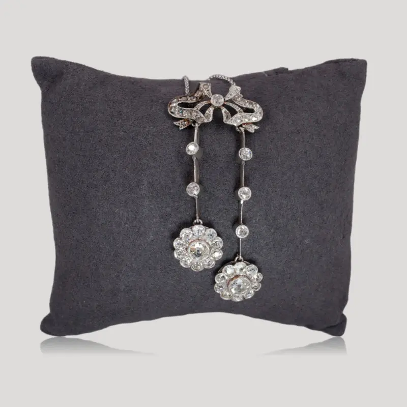 Très beau négligé de diamants fin XIXe s