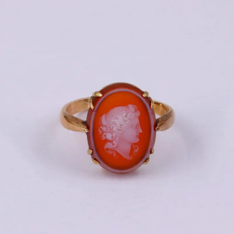 Bague camée sur cornaline