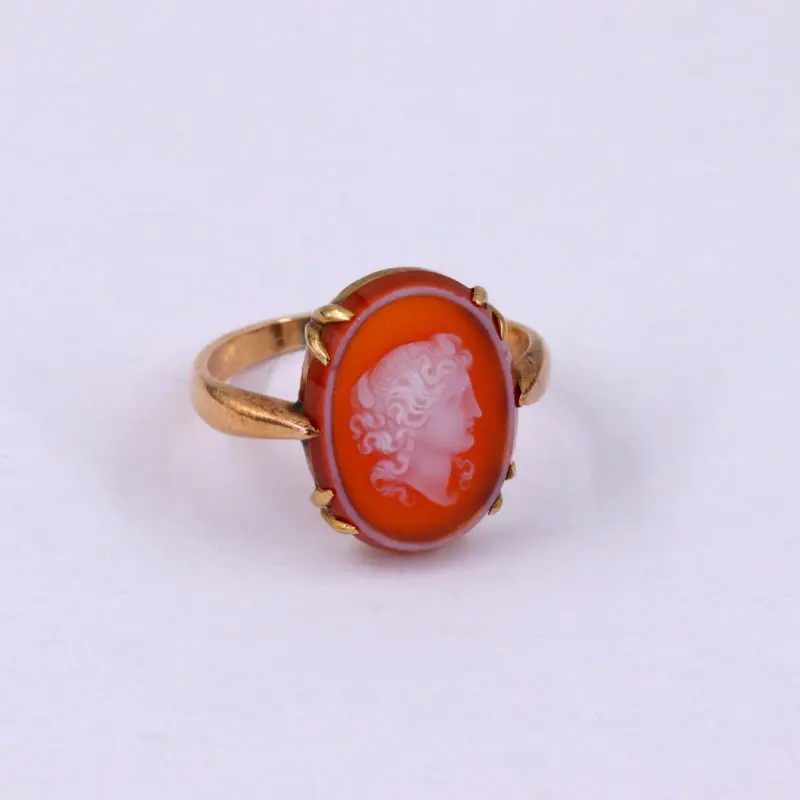 Bague camée sur cornaline