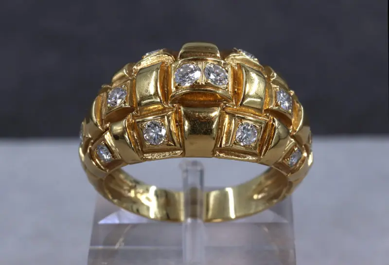 Bague jonc diamants 1940