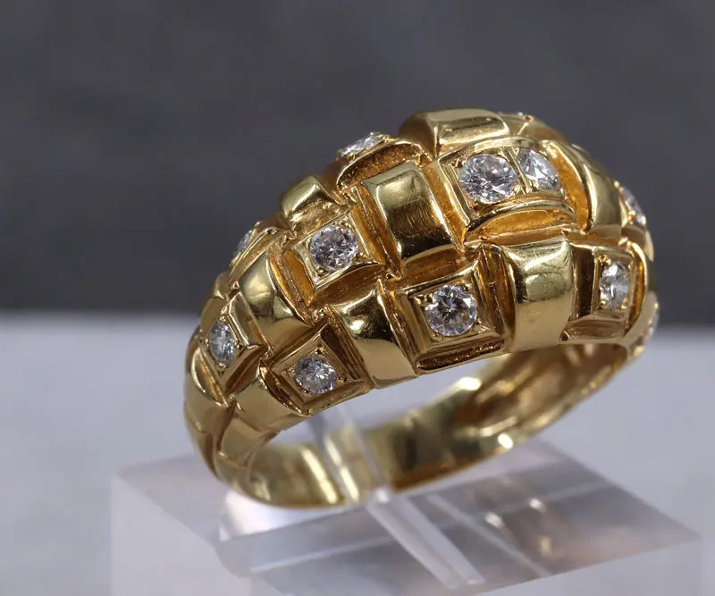 Bague jonc diamants 1940