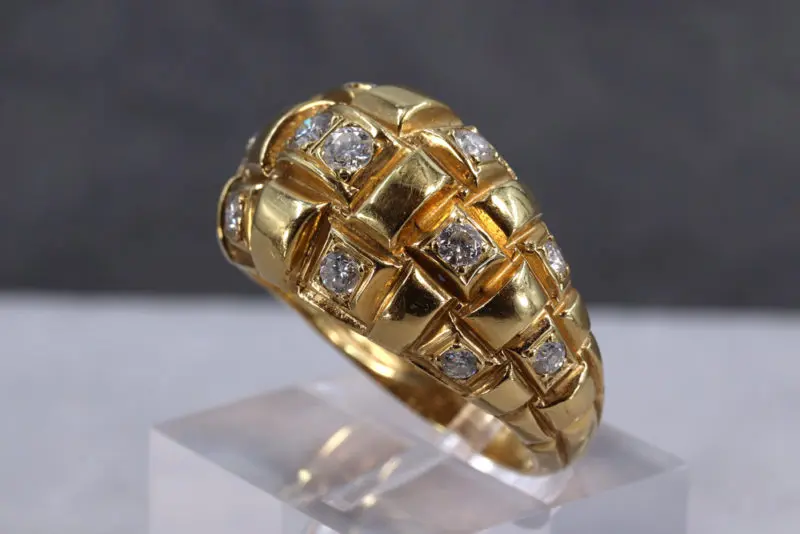 Bague jonc diamants 1940