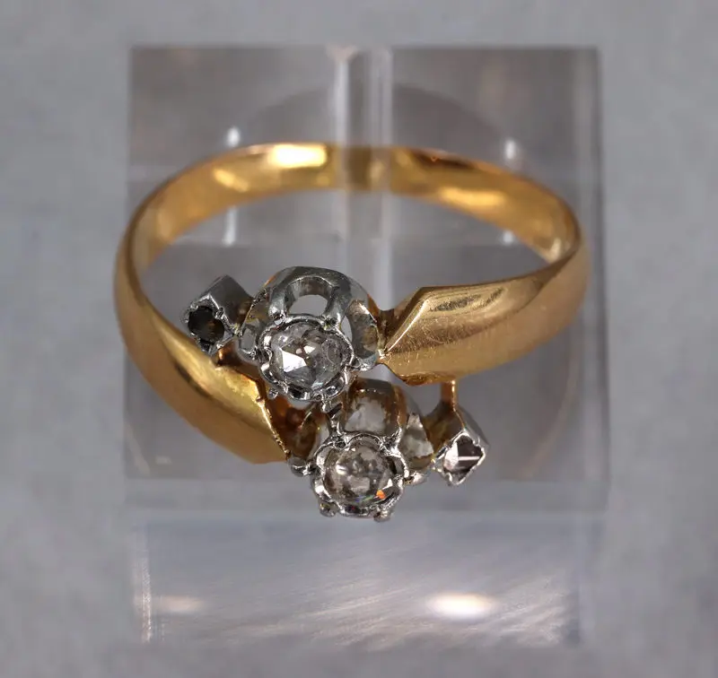 Bague toi et moi diamants XIXe siècle