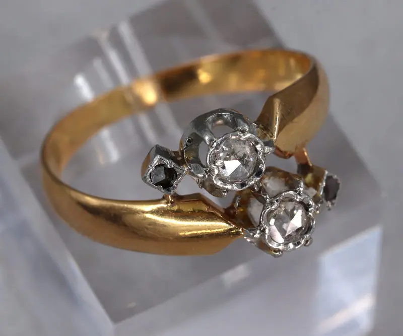 Bague toi et moi diamants XIXe siècle
