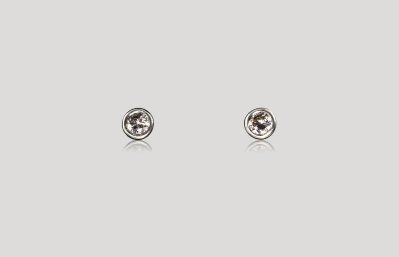 Boucles d'oreilles puces diamants