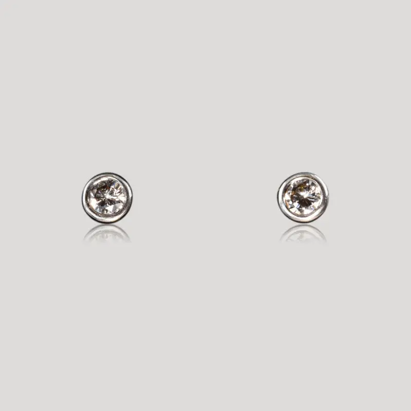 Boucles d'oreilles puces diamants