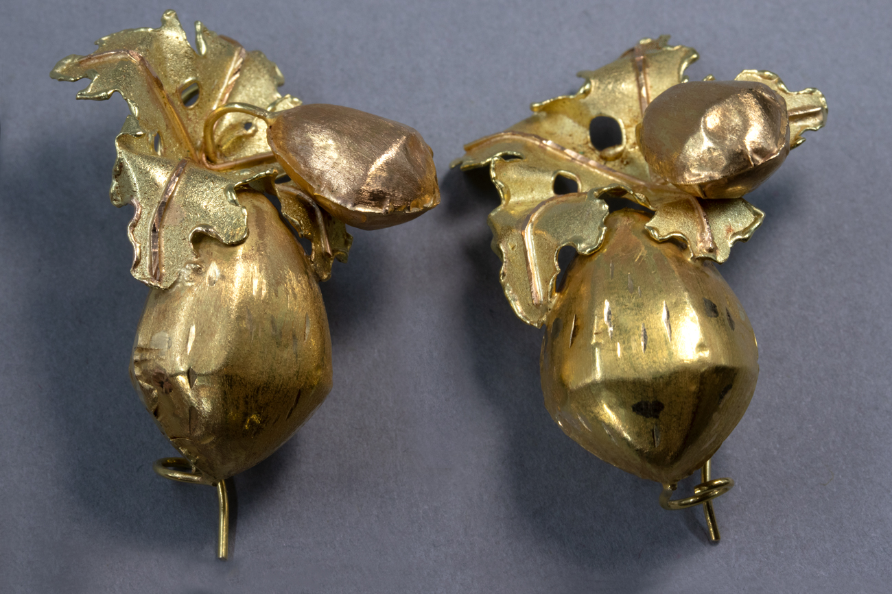Boucles D'oreilles Anciennes Du XIXe Siècle - Bijoux Vintage Authentiques - Occasion