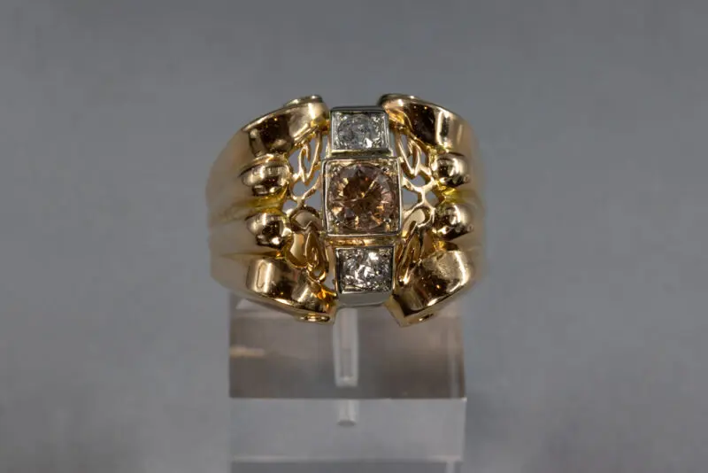 Bague tank diamants 1950