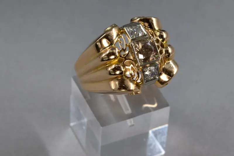 Bague tank diamants 1950