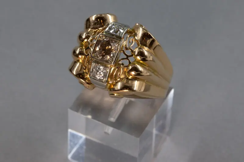 Bague tank diamants 1950