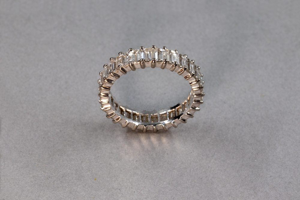 Alliance Dolly-Bijoux Taille 56 En Plaqué Or 18K Avec Saphir Bleu Et Diamants CZ – Fabriqué En France