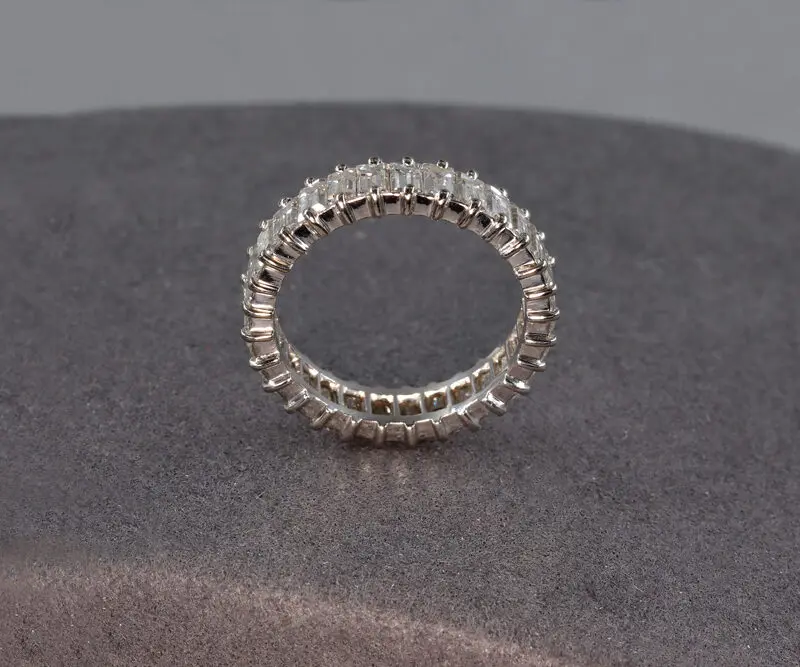 Alliance diamants baguettes