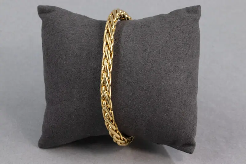 Bracelet maille palmier or jaune