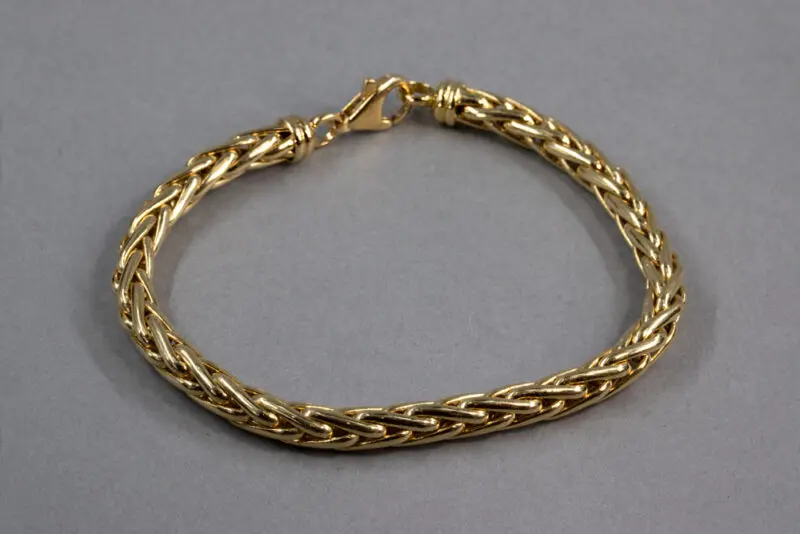 Bracelet maille palmier or jaune