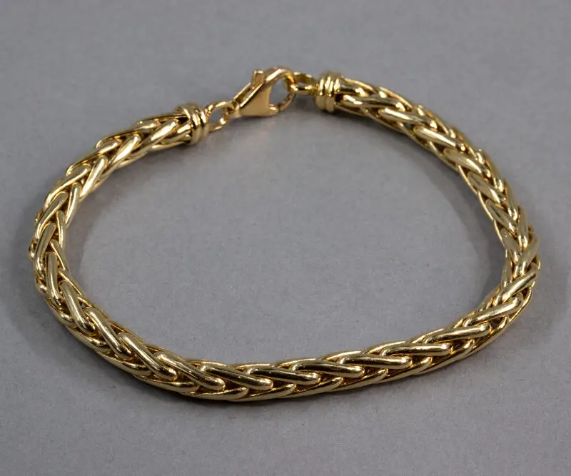 Bracelet maille palmier or jaune