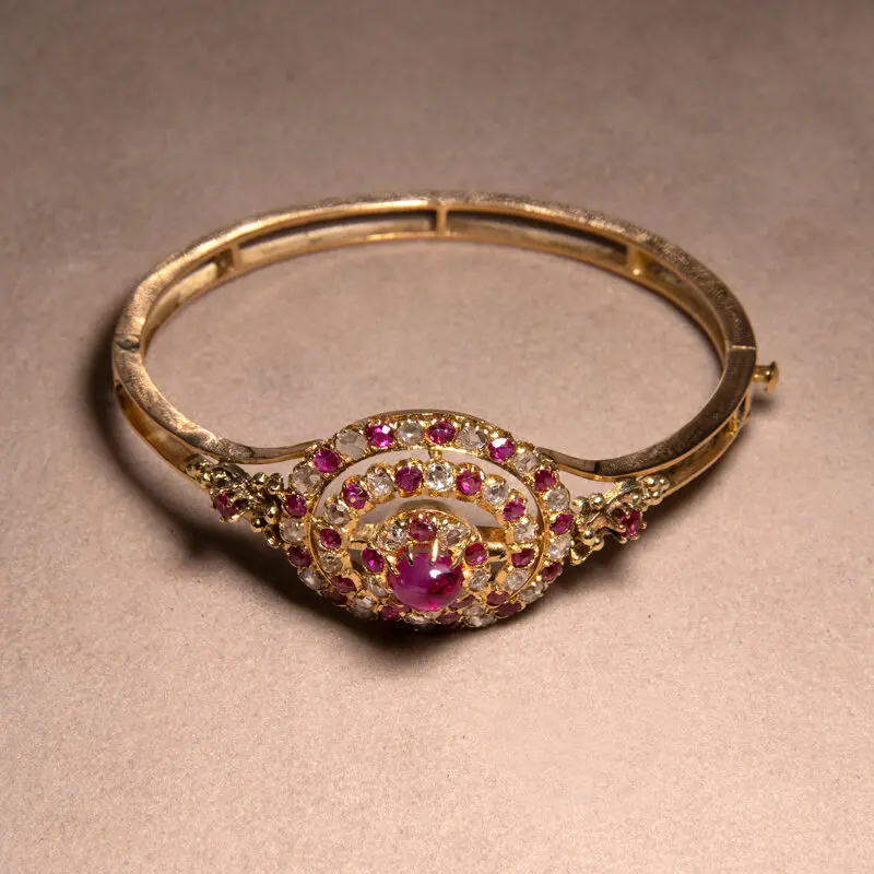 Bracelet rubis et diamants, XIXe siècle