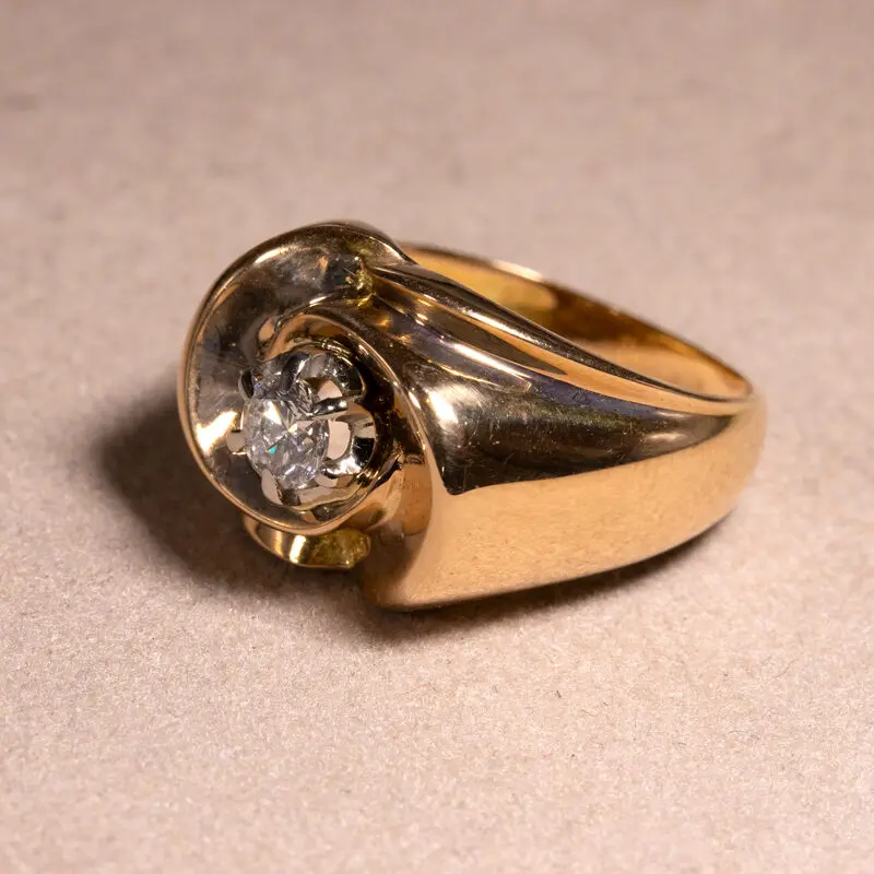 Bague tourbillon diamant, années 1940